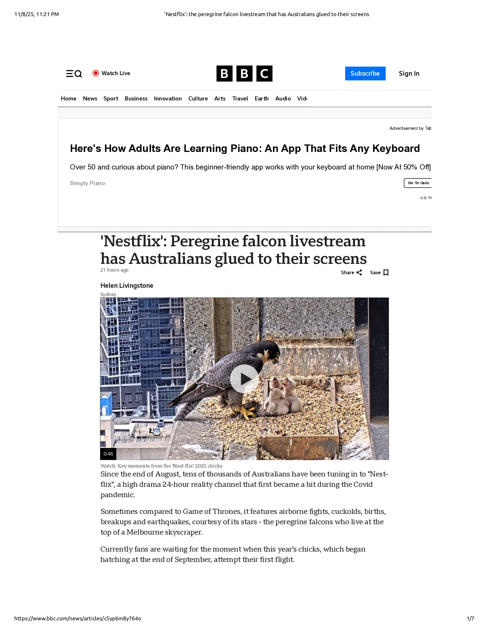Native browser print preview