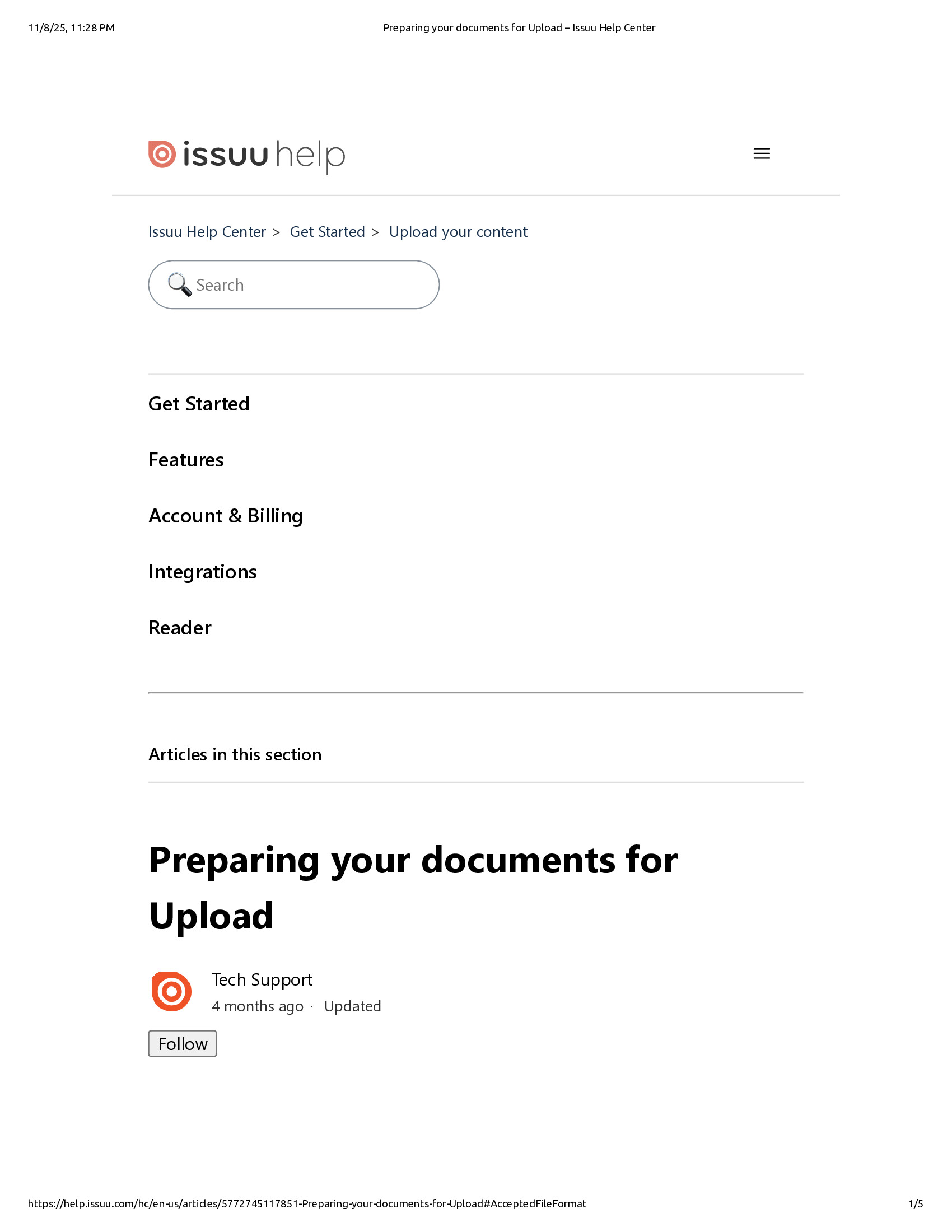 Native browser print preview