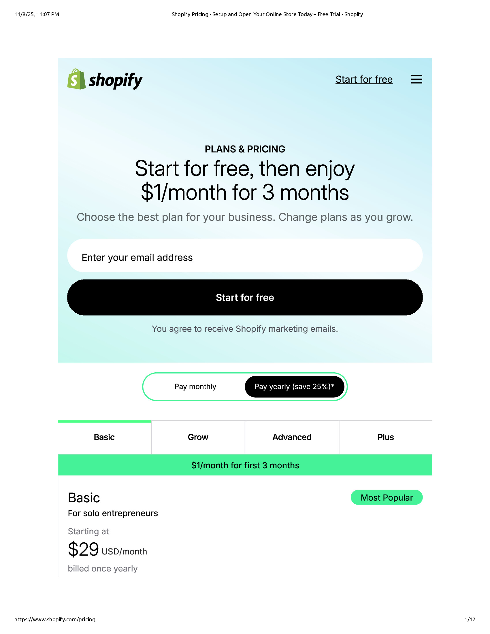 Native browser print preview