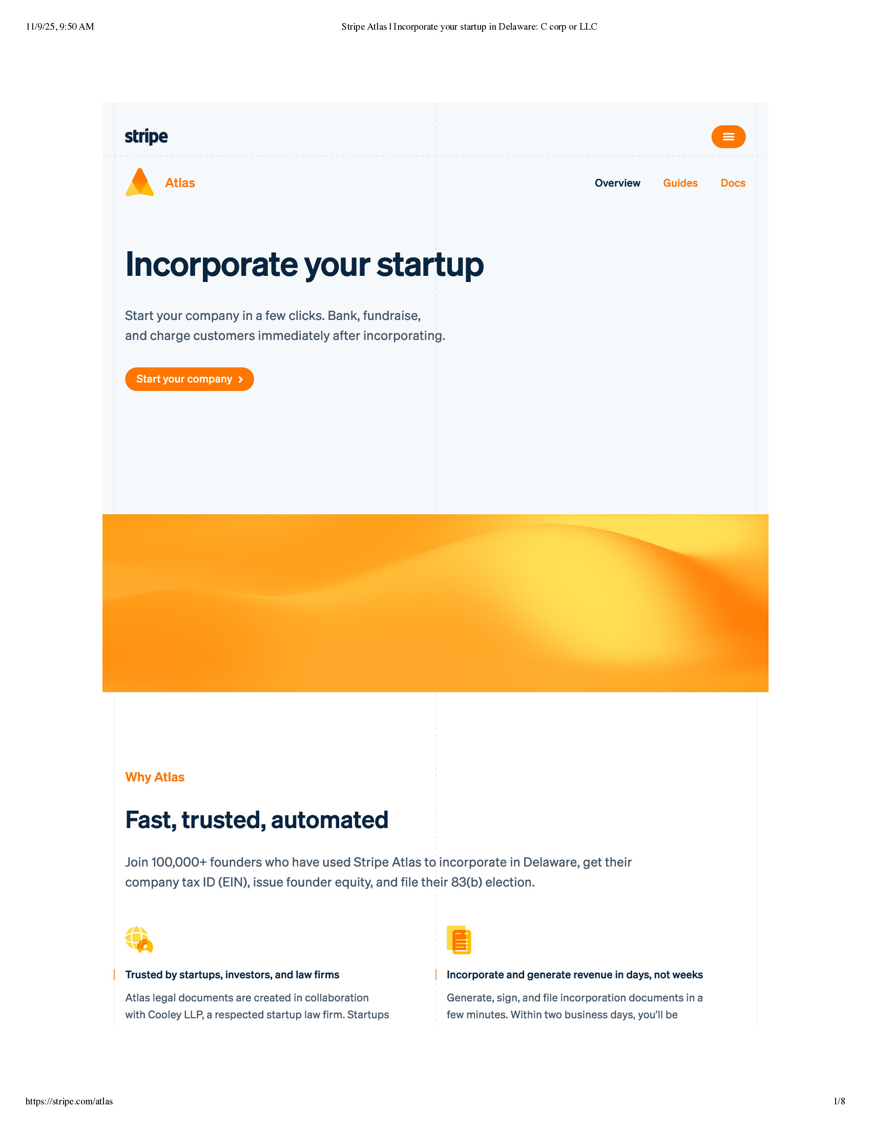 Native browser print preview